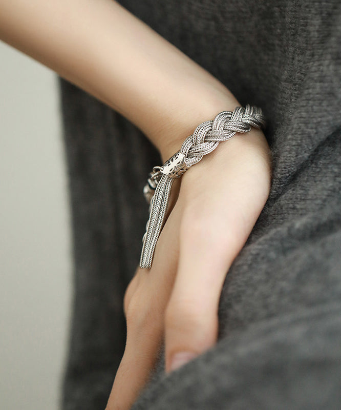 Silk Sterling Silver Tassel Bracelet
