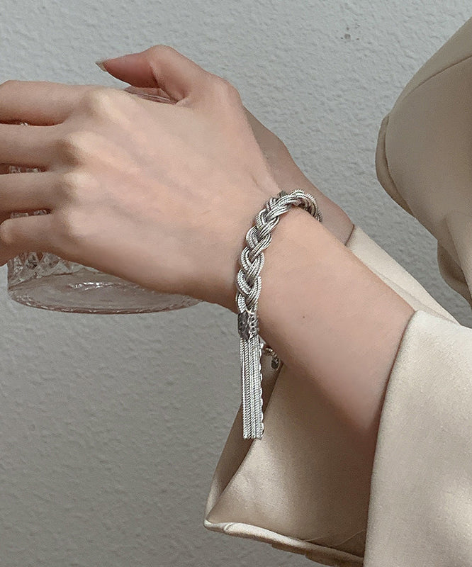 Silk Sterling Silver Tassel Bracelet