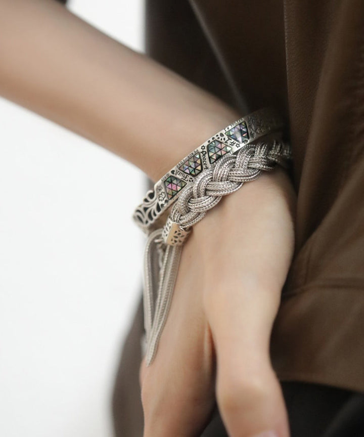 Silk Sterling Silver Tassel Bracelet