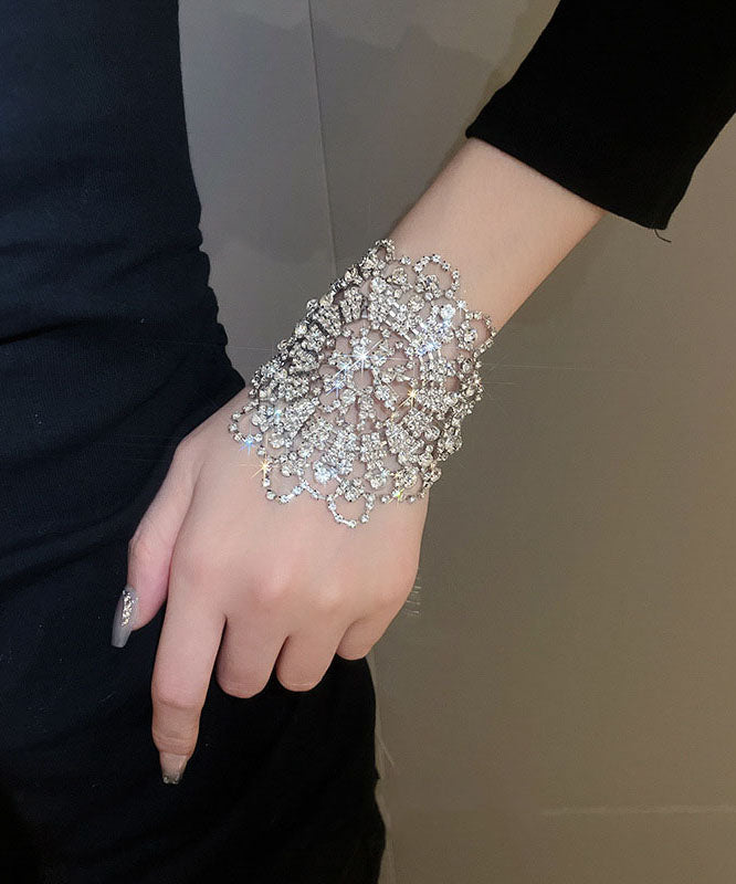 Silk Copper Zircon Floral Bracelet