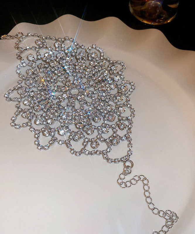 Silk Copper Zircon Floral Bracelet