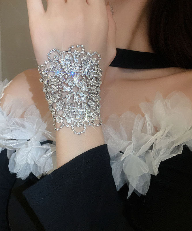 Silk Copper Zircon Floral Bracelet