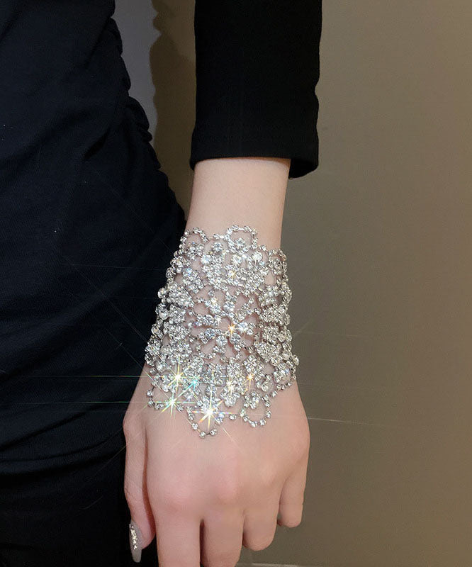 Silk Copper Zircon Floral Bracelet