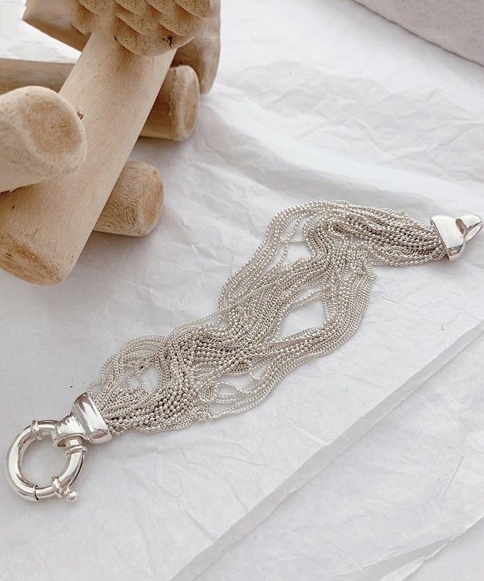 Silk 925 Silver Chain Bracelet