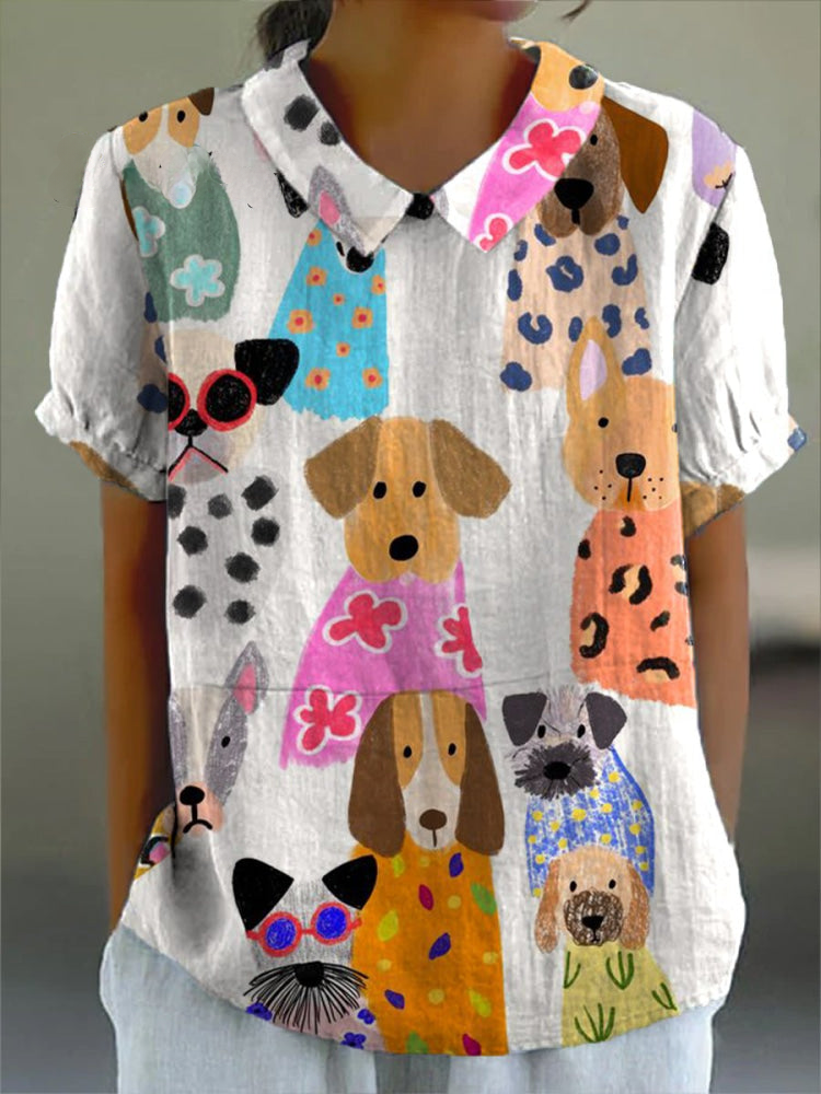 Tilly Dog Print Shirt
