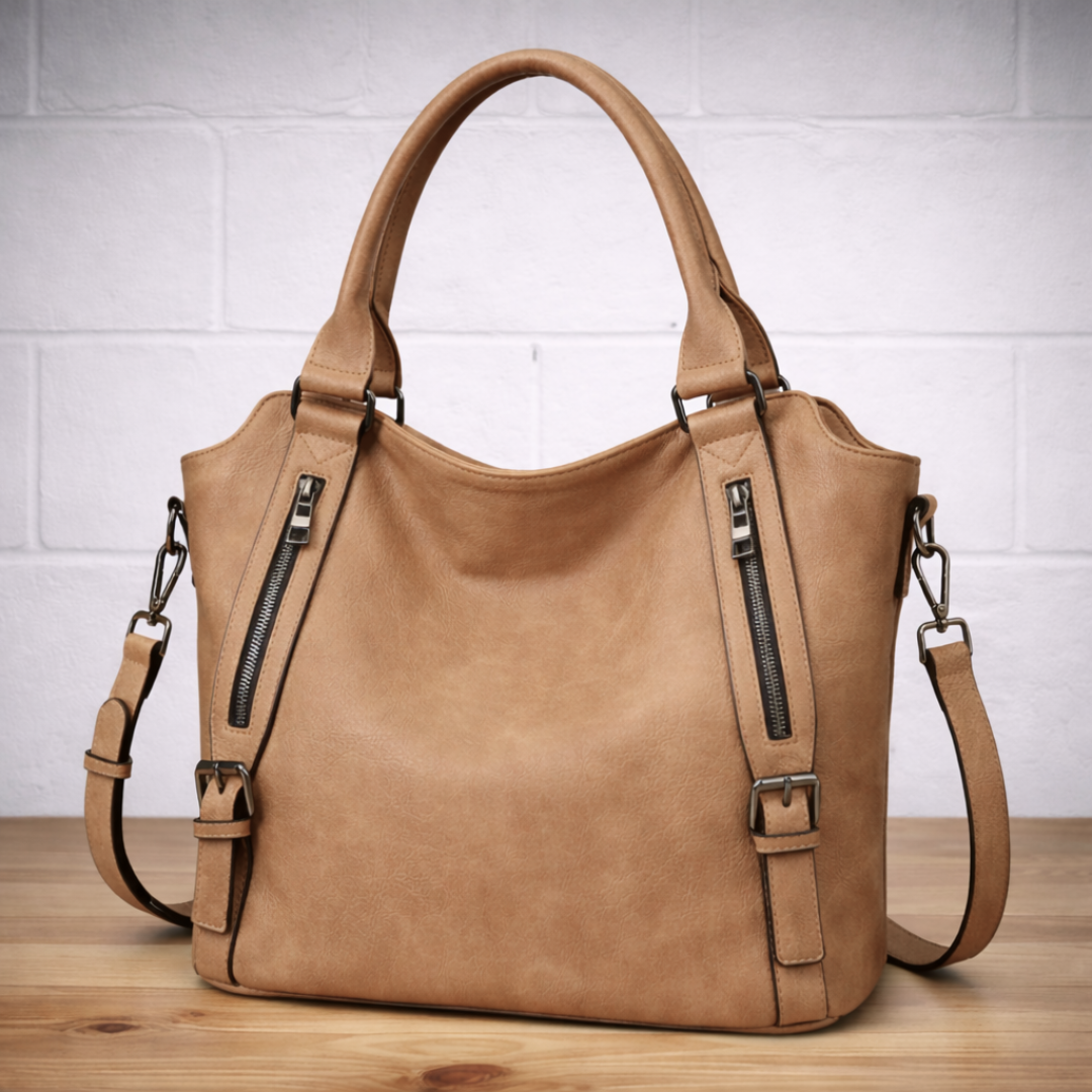 Adana | Structured Leather Shoulder Bag — Jarah Melbourne