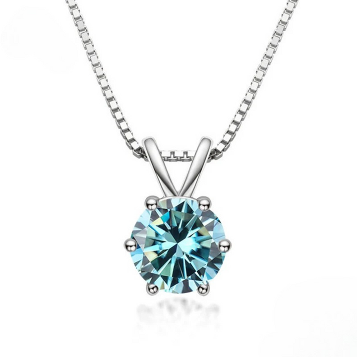 Juniper | Elegant Solitaire Necklace with Moissanite