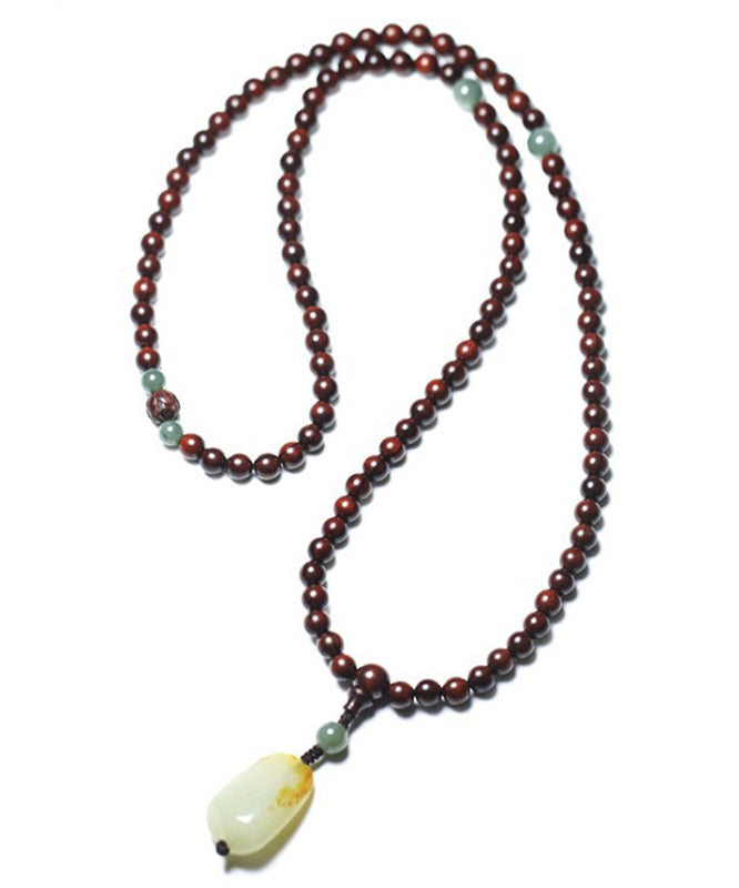 Brown Steel Beading Jade Bracelet