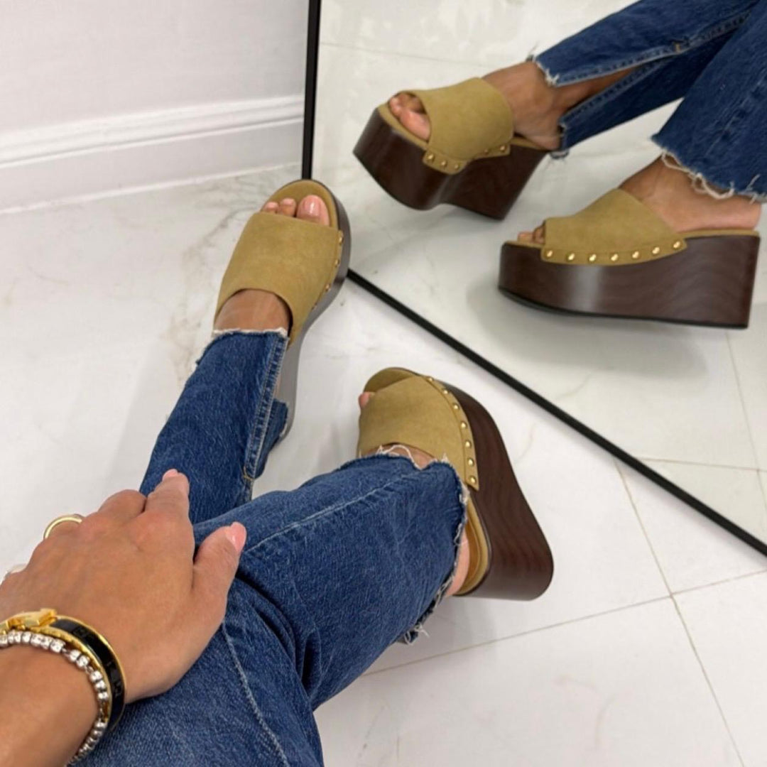 Tanit | Peep Toe Wedge Sandal