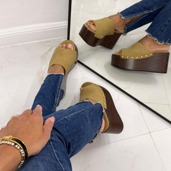 Tanit | Peep Toe Wedge Sandal
