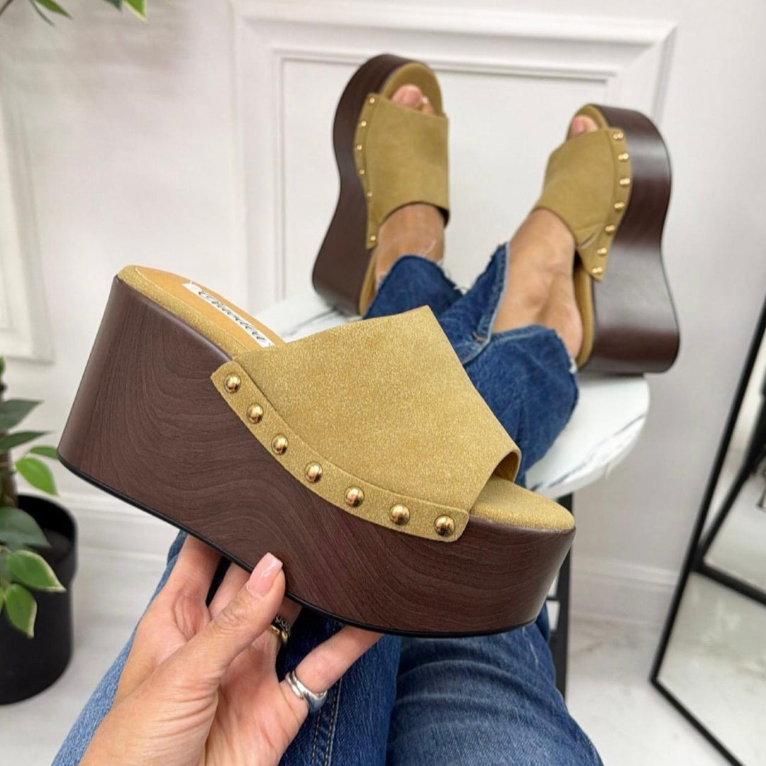 Tanit | Peep Toe Wedge Sandal