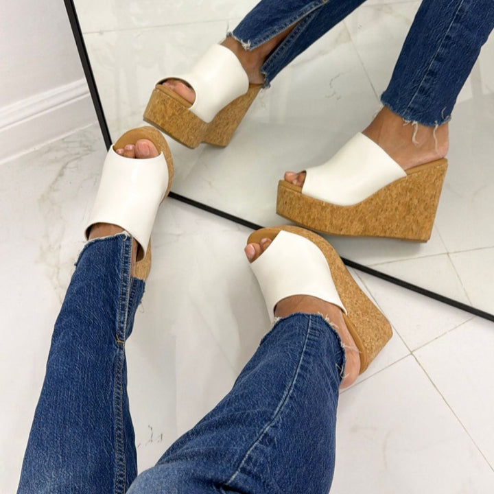 Tanit | Peep Toe Wedge Sandal