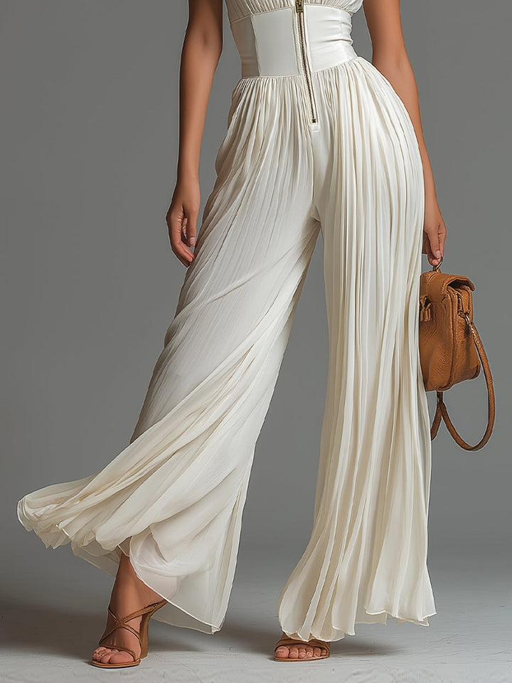 Amalia | Pleated Fluid Jumpsuit