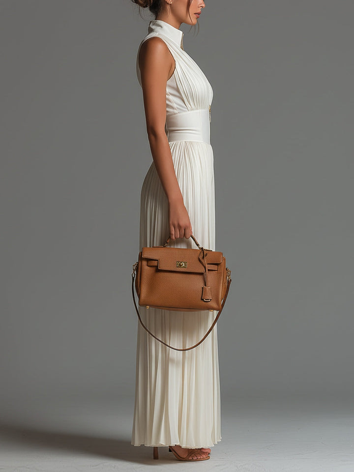 Lucía Pleated Chiffon Jumpsuit