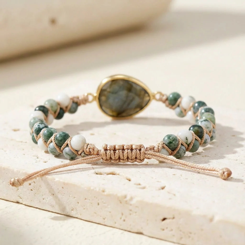 Luna | Woven Labradorite Bracelet
