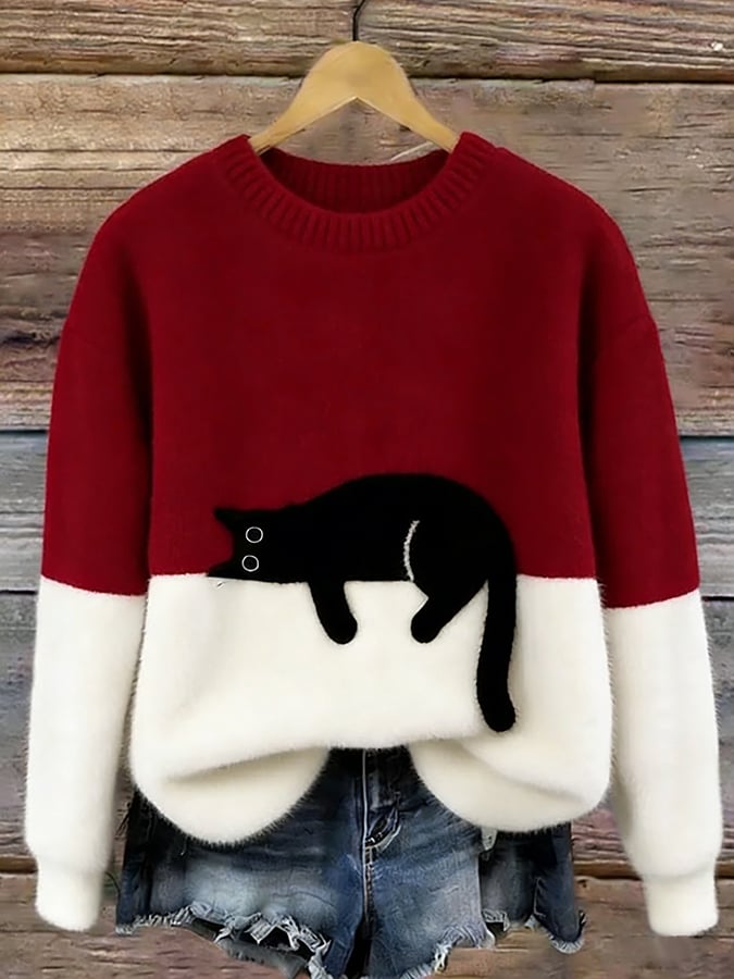 Luna – Cat Print Sweatshirt — Jarah Melbourne