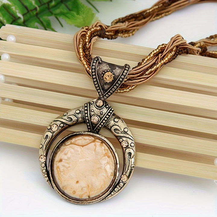 Olive | Boho Pendant Necklace
