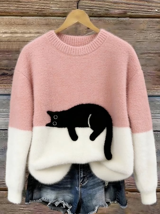 Luna – Cat Print Sweatshirt — Jarah Melbourne