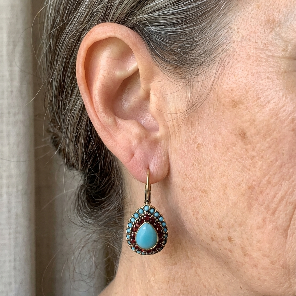 Autumn | Vintage Crystal Teardrop Earrings