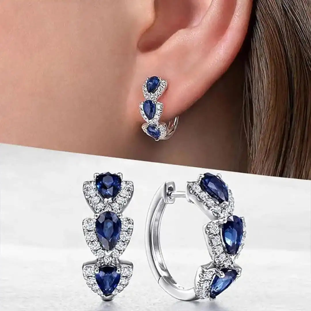 Fern | Royal Sapphire Crest Earrings