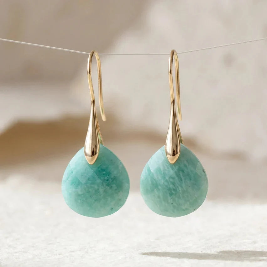 Clover | Balancing Amazonite Drop Earrings