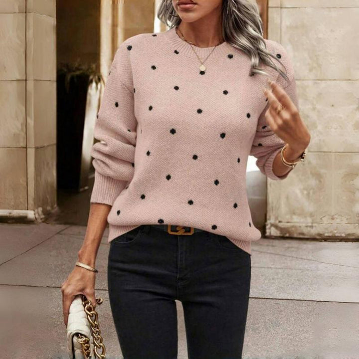 Willow | Casual Polka Dot Knit Sweater