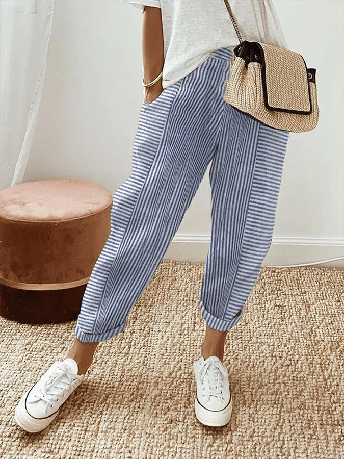 Helena | Striped Comfort Pants