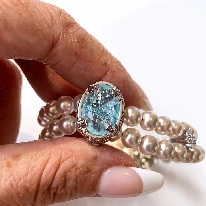 Blue Mirage Pearl Bracelet