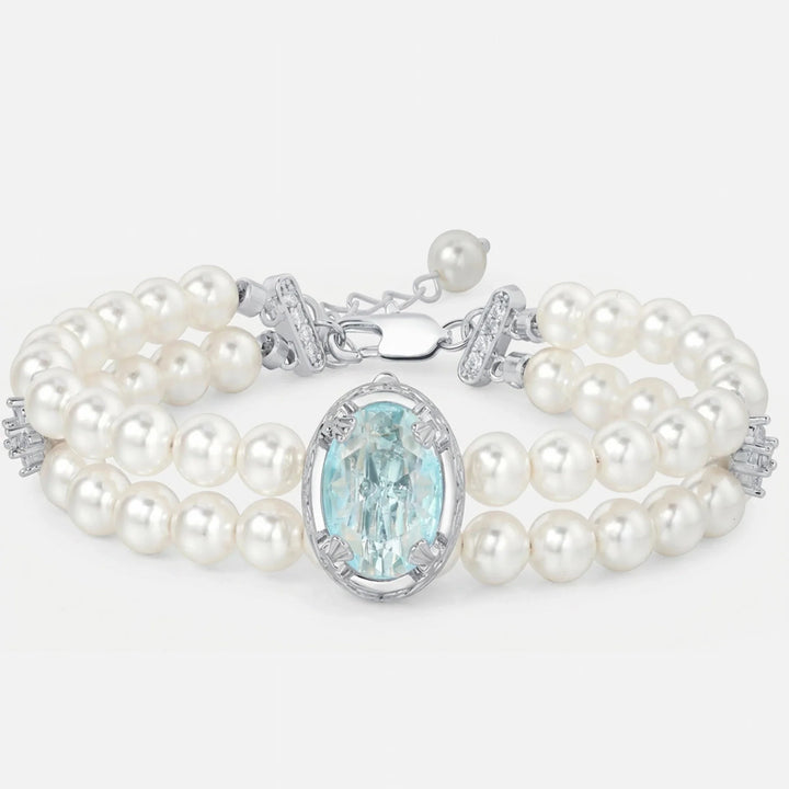 Blue Mirage Pearl Bracelet