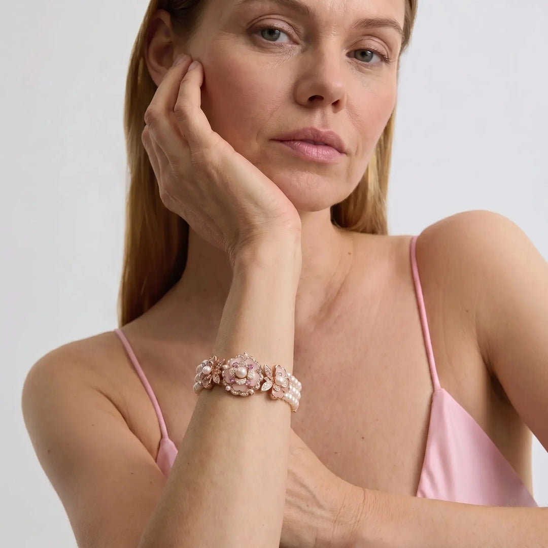 Blush Bloom Pearl Bracelet