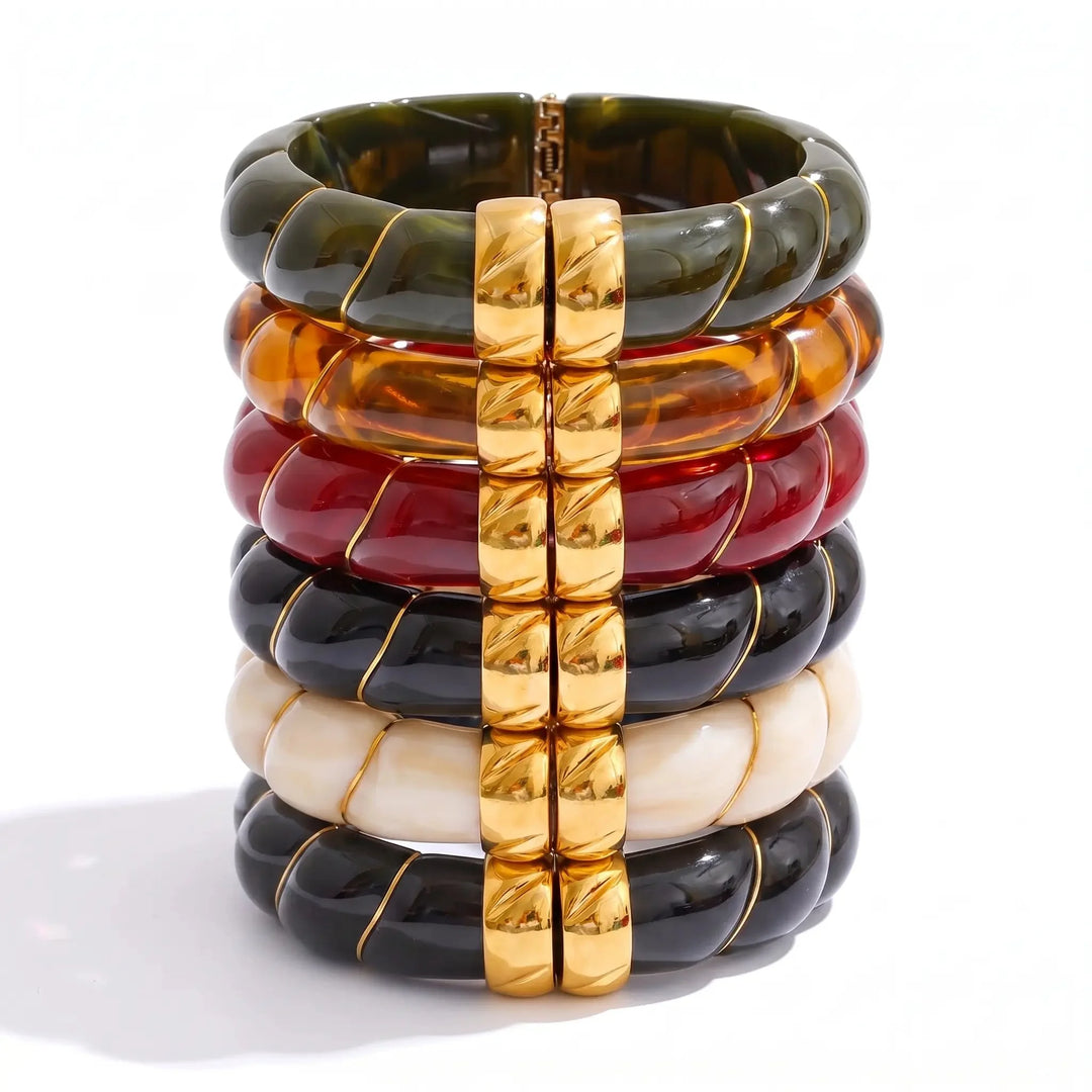 Braided Resin Cuff Bracelet