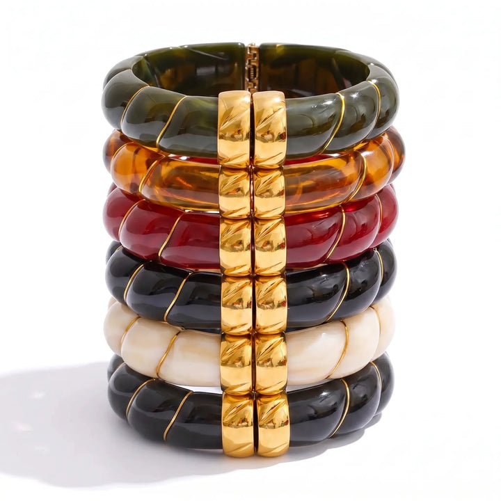 Braided Resin Cuff Bracelet