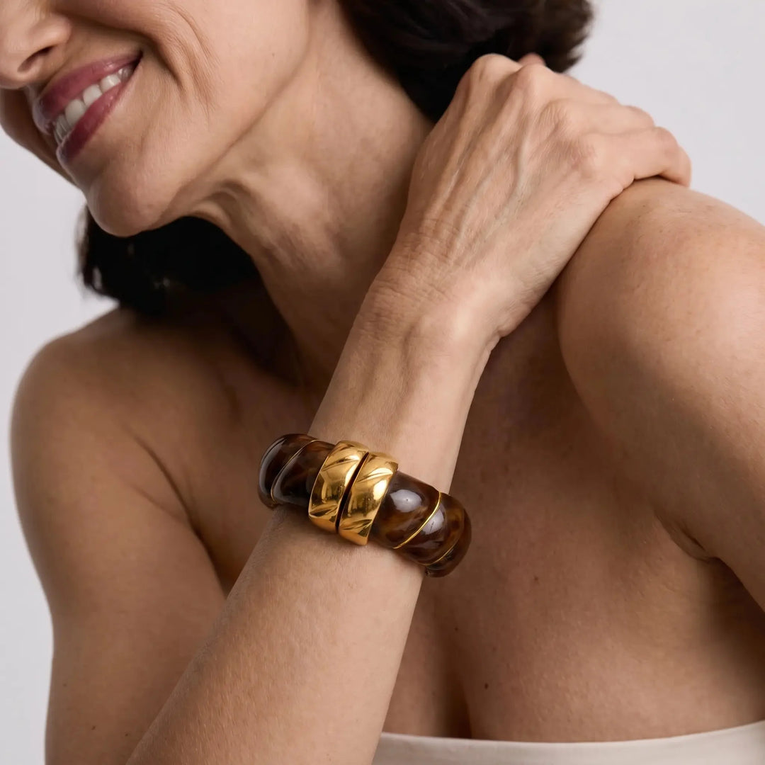 Braided Resin Cuff Bracelet