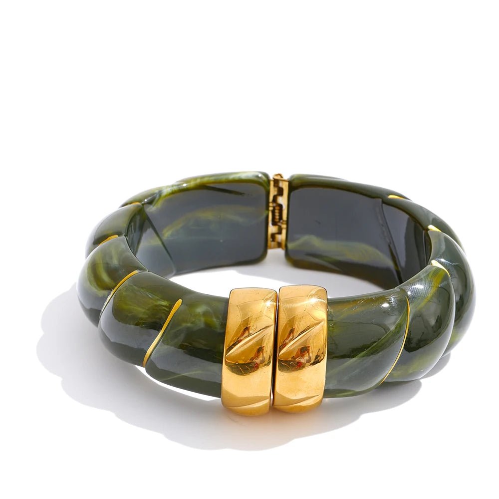 Braided Resin Cuff Bracelet
