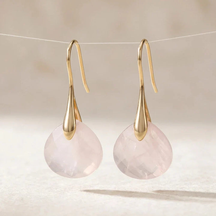 Willow | Compassion Rose Quartz Drop Earrings