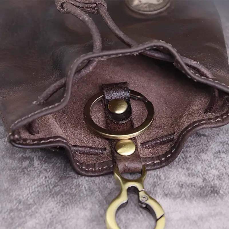 Wren | Leather Drawstring Coin Purse — Jarah Melbourne