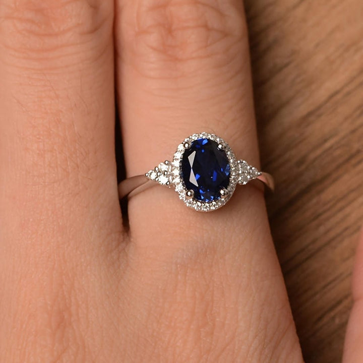 Luna | Midnight Majesty Sapphire Oval Ring