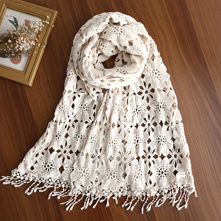 Indigo | Casual Floral Hollow Scarf