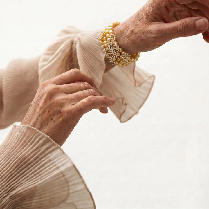 Champagne Gala Pearl Bracelet