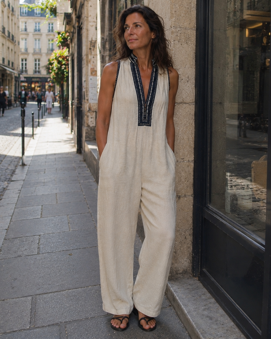 Cleo | Embroidered Jumpsuit — Jarah Melbourne