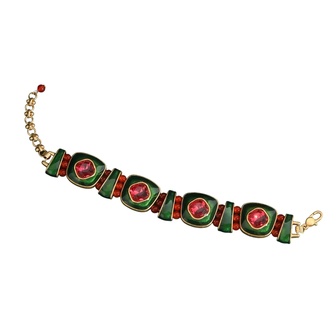 Crimson Noel Elegance Bracelet
