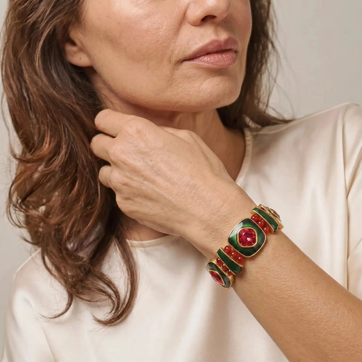 Crimson Noel Elegance Bracelet