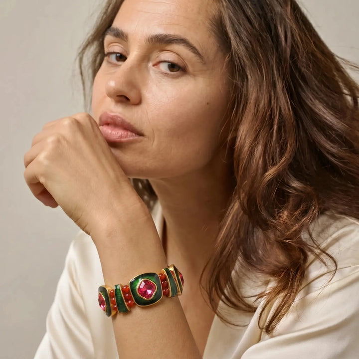 Crimson Noel Elegance Bracelet