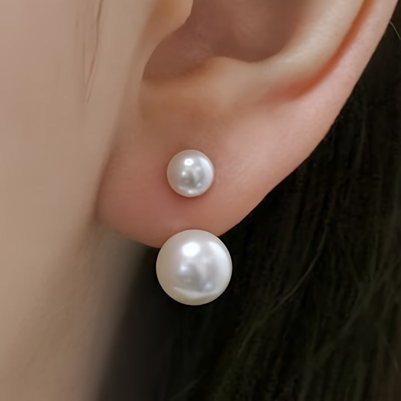 Marguerite | Double Pearl Statement Earrings
