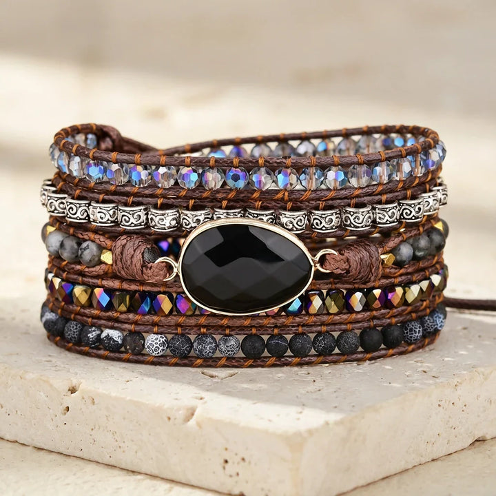 Ivy | Elegant Onyx Statement Bracelet