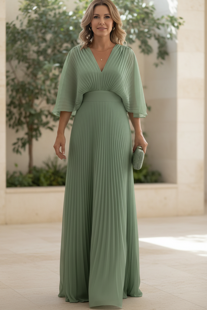 Zana | Pleated Evening Dress