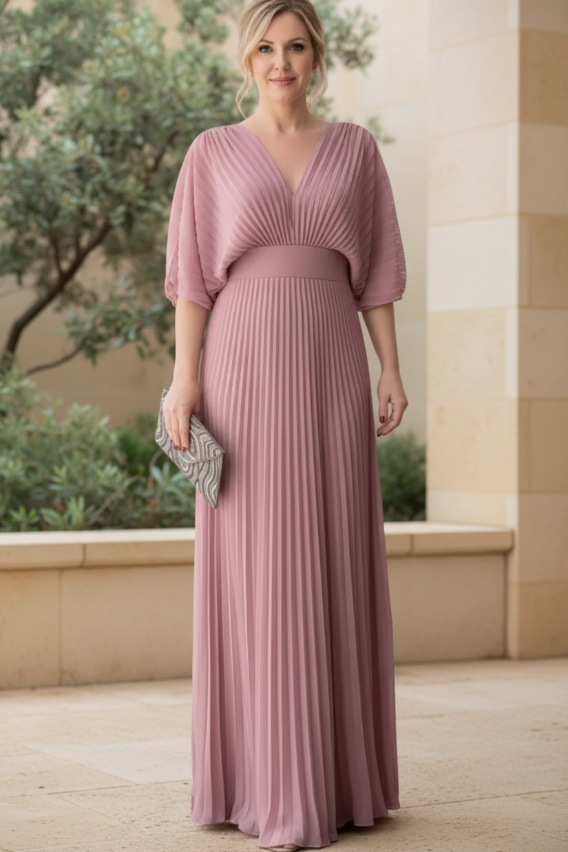 Zana | Pleated Evening Dress