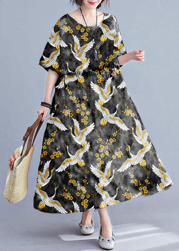 Boho Floral Cinched Maxi Dress