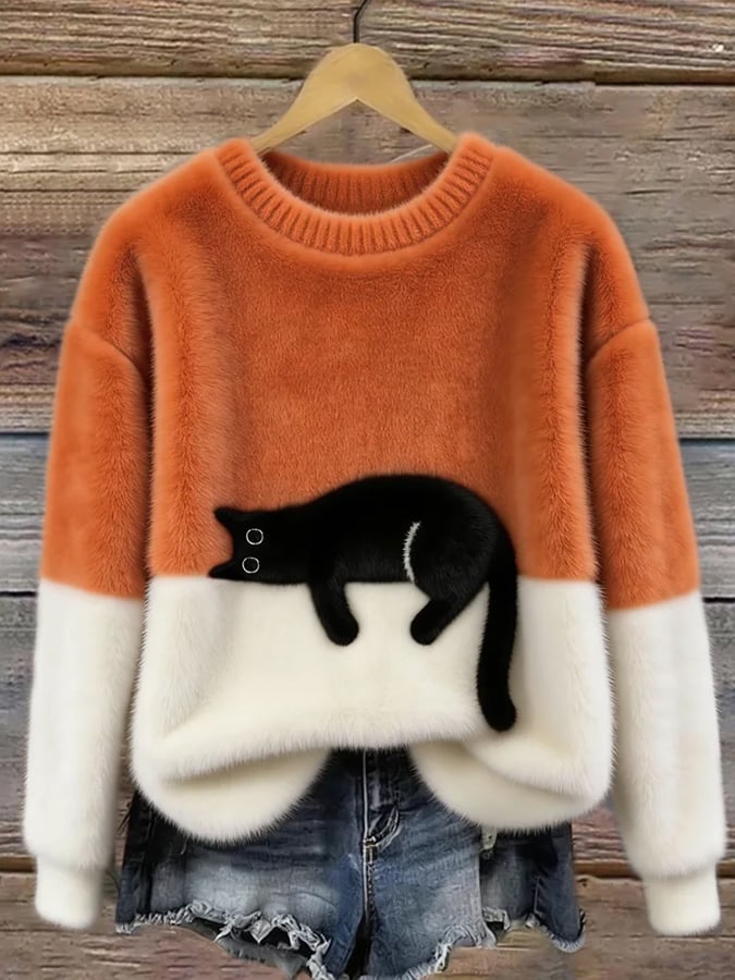 Luna – Cat Print Sweatshirt — Jarah Melbourne