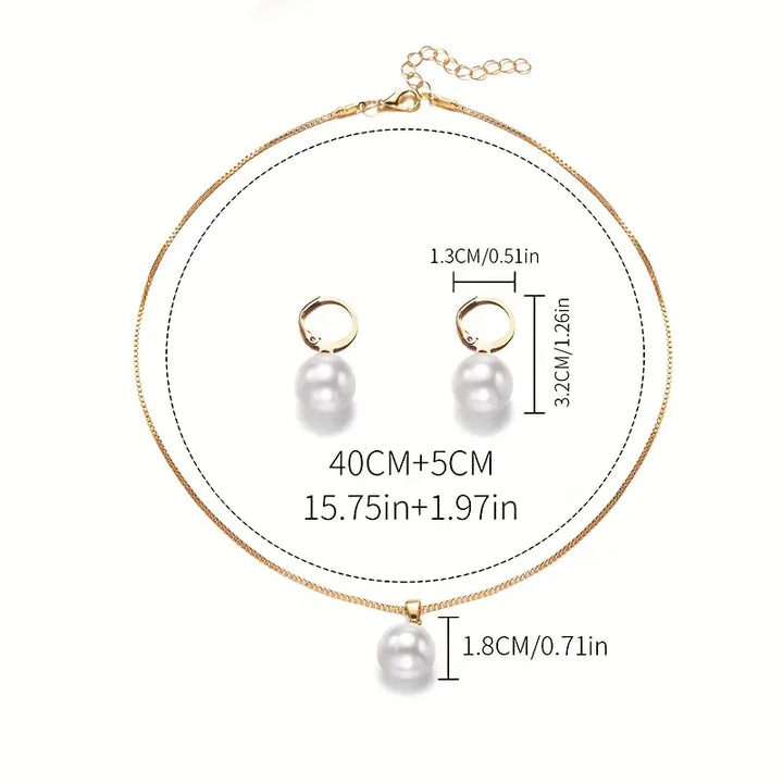 Ottilie | Elegant, Graceful Pearl Necklace Set